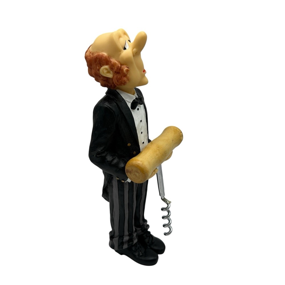 French Waiter's Wine Bottle Corkscrew‎ Holder Butler Black & White Tuxedo - Picture 9 of 9